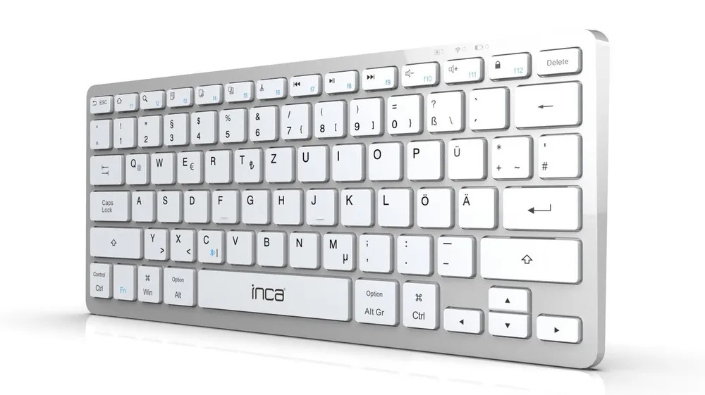INCA Smart Tastatur wiederaufladbare Keyboard Bluetooth 5.0 Wireless-Tastatur