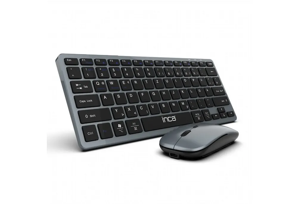 INCA Smart Wireless Drahtlos Tastatur und Maus-Set wiederaufladbarer Akku Wireless-Tastatur