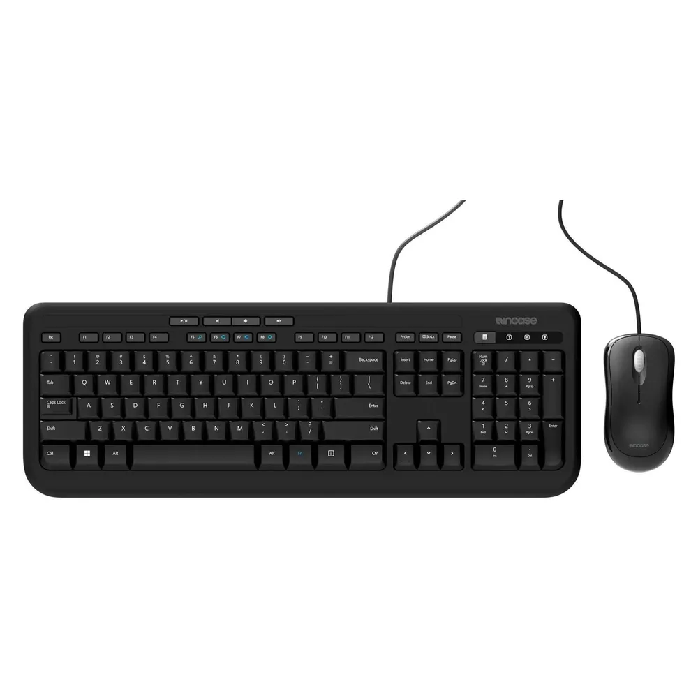 Tastatur Incase Designed by Microsoft Wired Desktop 600 Membran Layout DE mit Maus