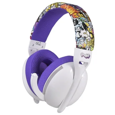 Indeca Graffiti Kabellose Gaming-Kopfhörer 2,4 GHz/Bluetooth Multiplattform weiß