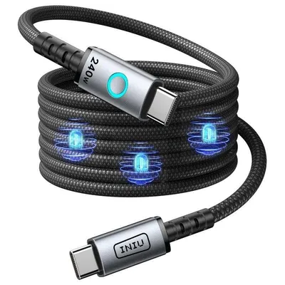 USB-C Kabel INIU C22-P1 Magnetisch 240 W 1,2 m Schwarz Schnellladung