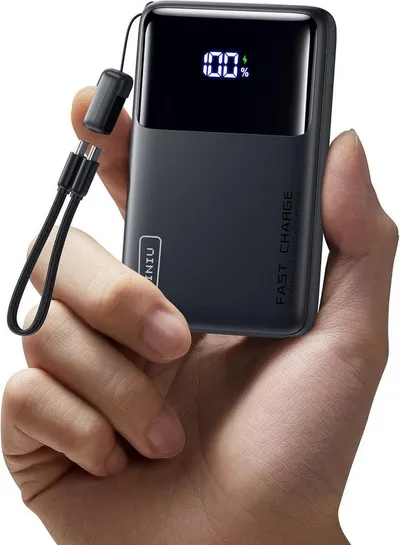 INIU Fast Charger 3in1 Mini Powerbank Geeignet für iPhone, Samsung, AirPods, Tablets 10000 mAh, 45W Schnellladefunktion, Kompakt & Reisegeeignet