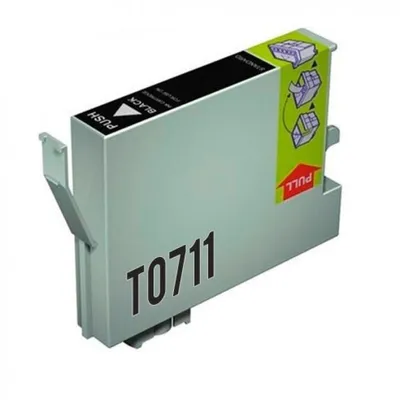 Kompatible Tintenpatrone von Inkpro für Epson T0711, Schwarz
