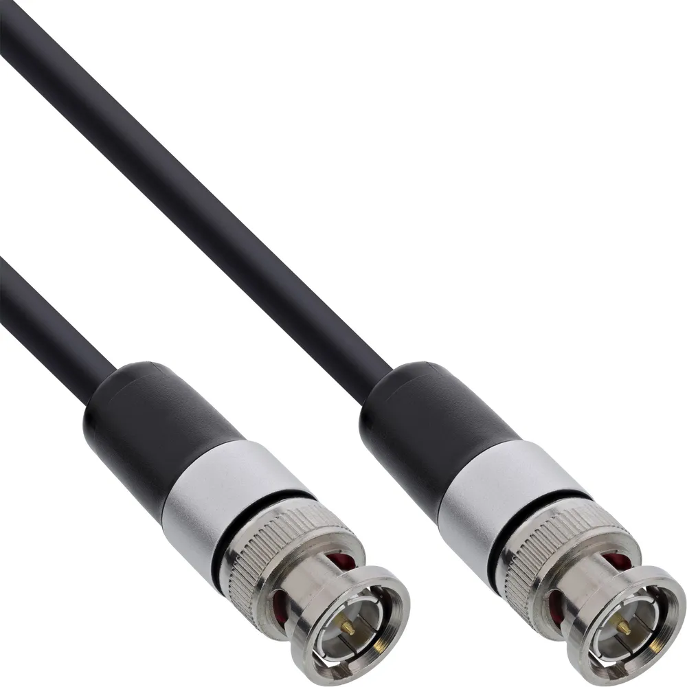 Koaxialkabel InLine 10805S 5 m BNC schwarz vollgeschirmt 4K