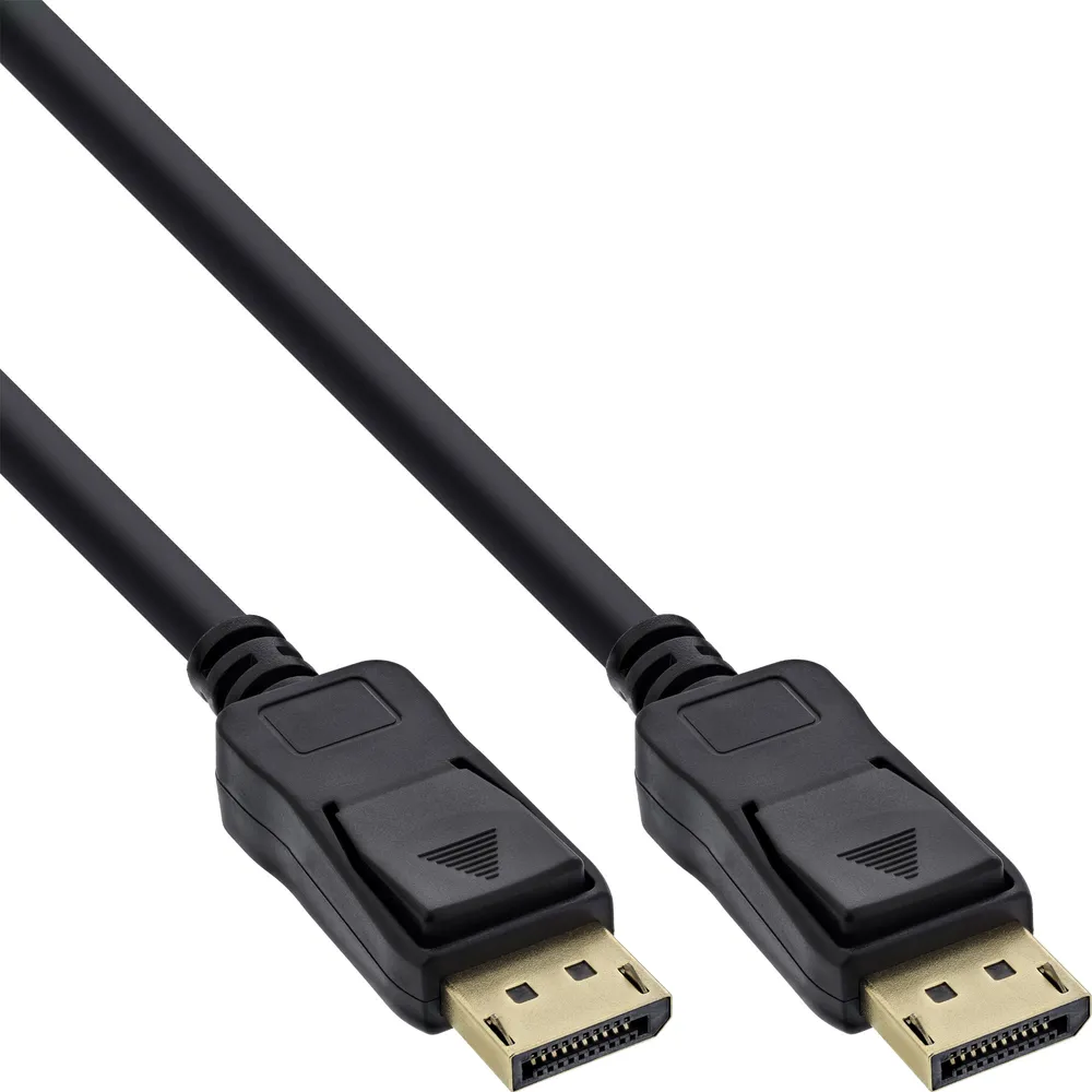 DisplayPort Kabel INLINE 17110P 10m Goldstecker Schwarz DP 1.2