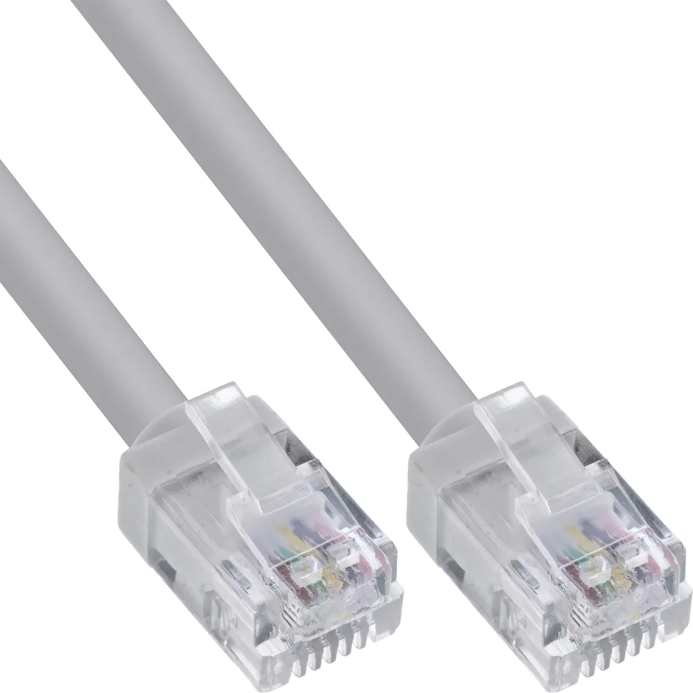 InLine Modulares Rundkabel RJ12 AWG26 Reiner Kupfer