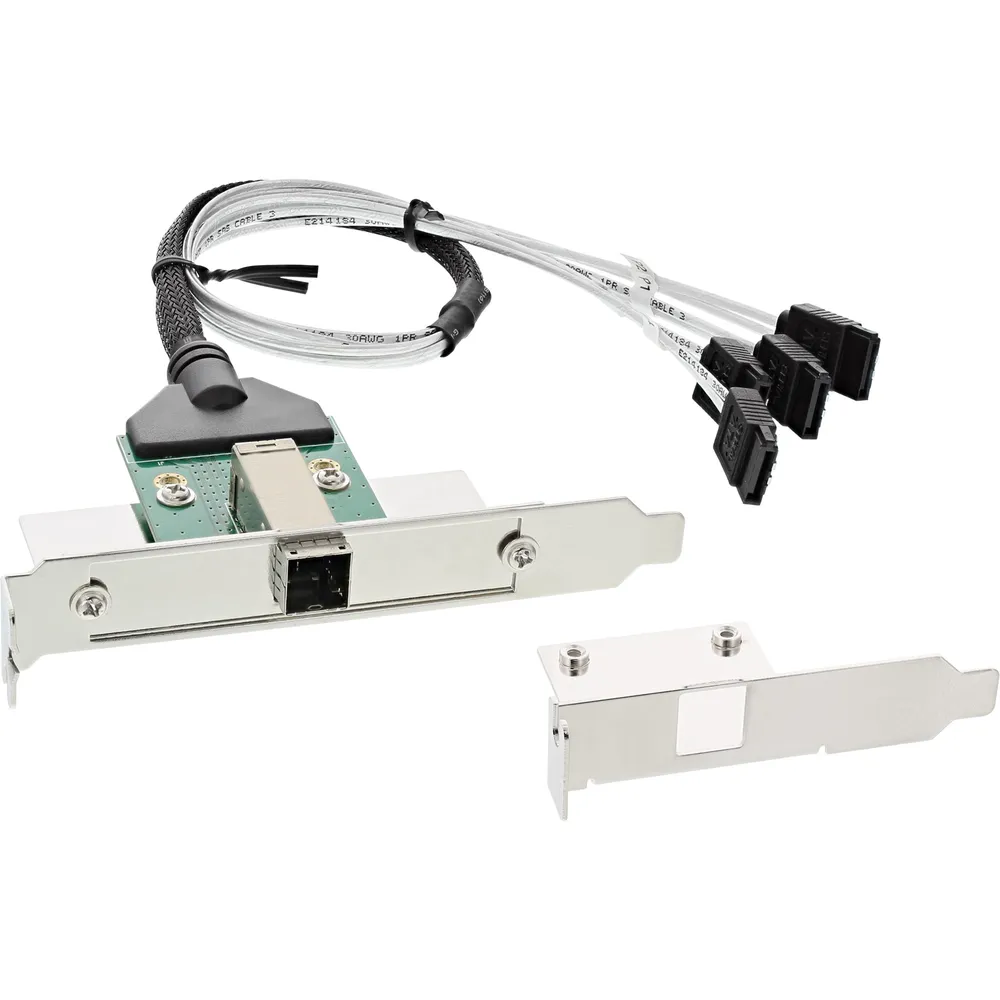 Kabel InLine 27659B SAS HD auf SATA 0,5 m PCI Schwarz Silber