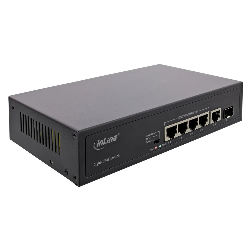 InLine PoE+ Gigabit Netzwerk Switch 5 Port