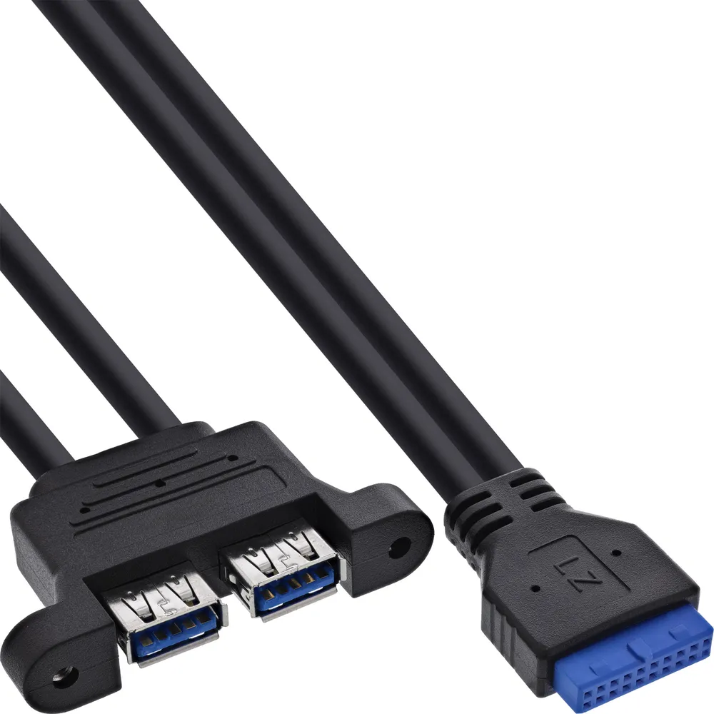 Kabel USB InLine 33390K 0,45 m Schwarz