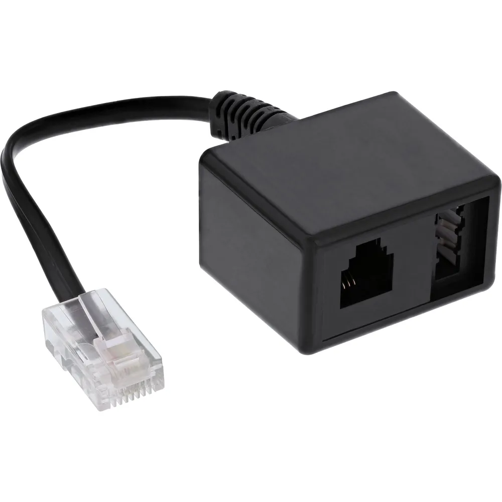 Kabel InLine RJ-45 an TAE (N) + RJ-11 0,15 m Schwarz