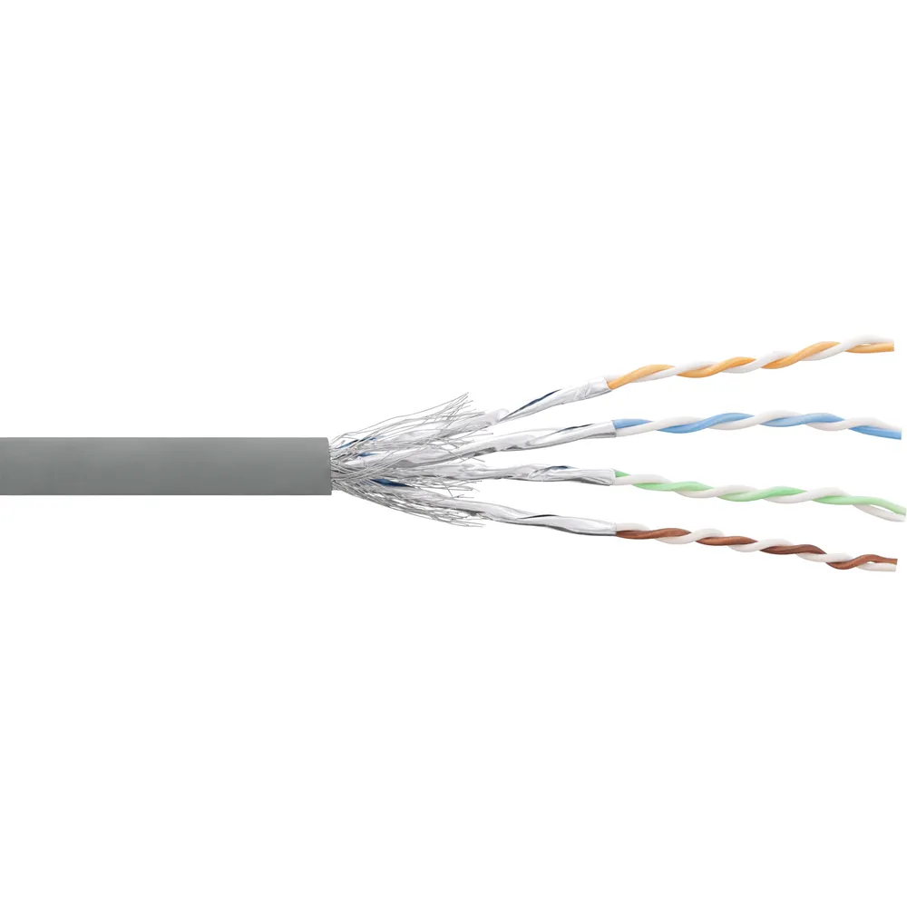 Netzwerkkabel INLINE 76499 100 m Cat6 S/FTP grau Kupferleiter