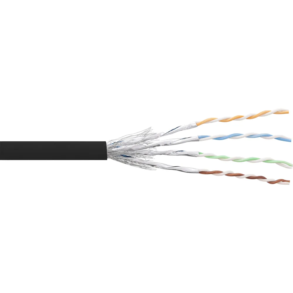 Netzwerkkabel INLINE 76499S 100 m Cat6 S/FTP Schwarz Kupferleiter