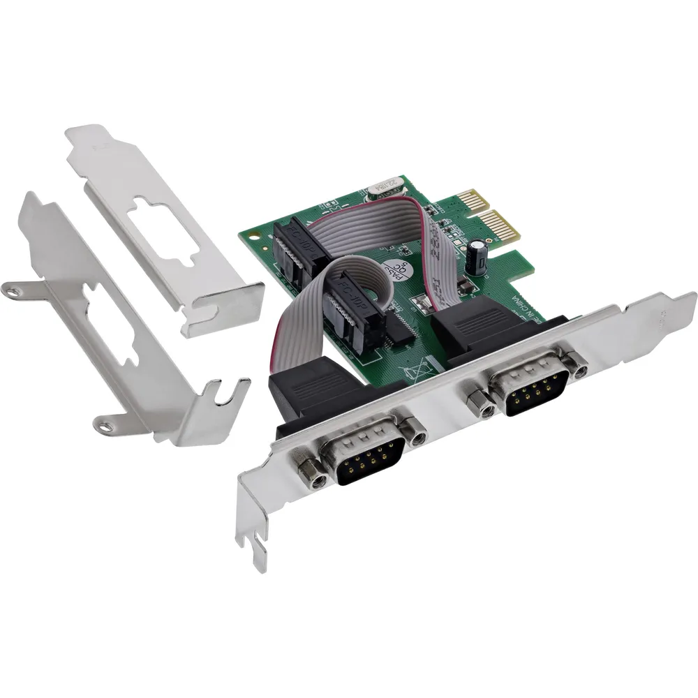 Netzwerkkarte InLine 76619F PCIe RS-232 2 Ports 921.6 Kbps Low Profile