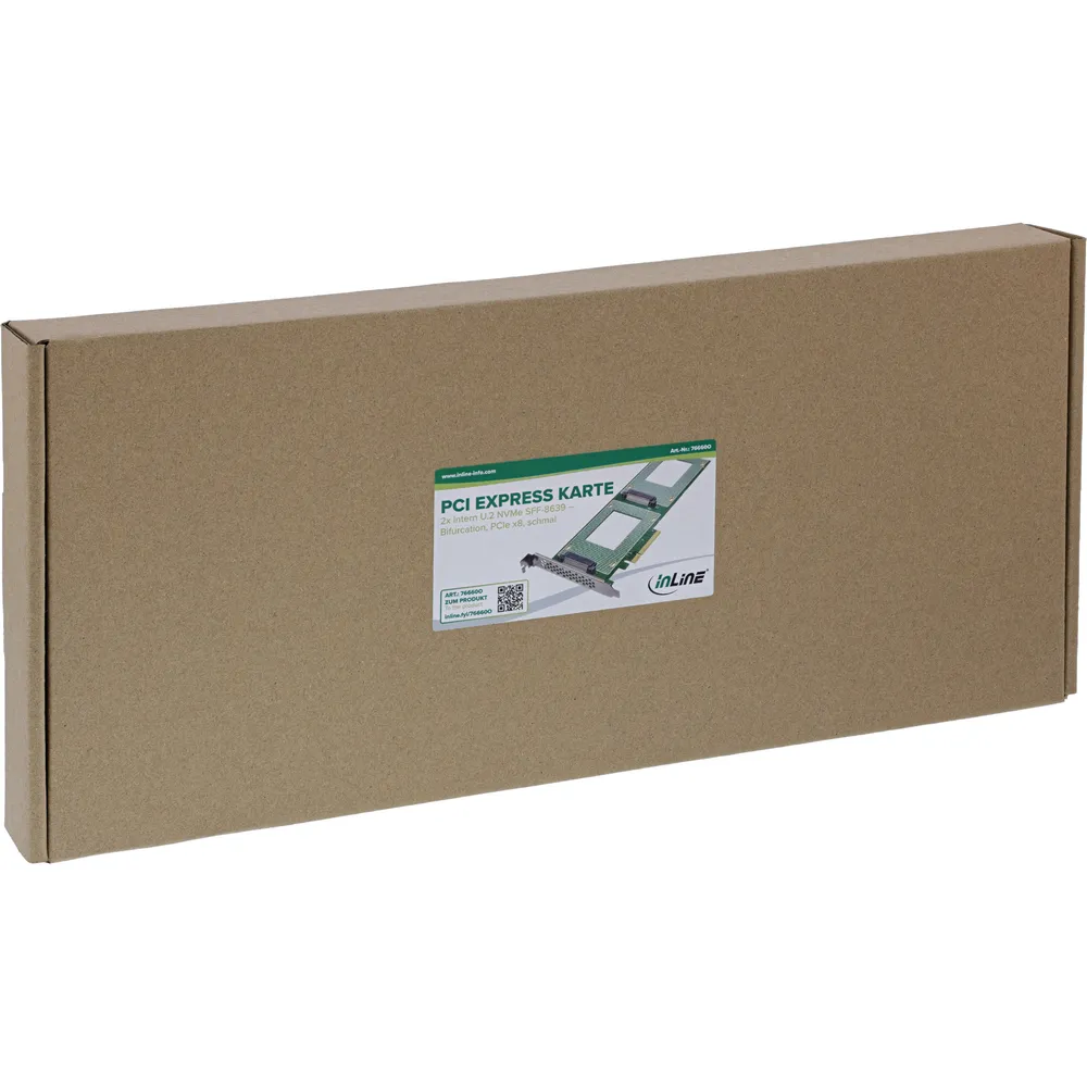 Netzwerkkarte InLine 76660O PCIe 3.0 U.2 64 Gb/s Dual SSD NVMe
