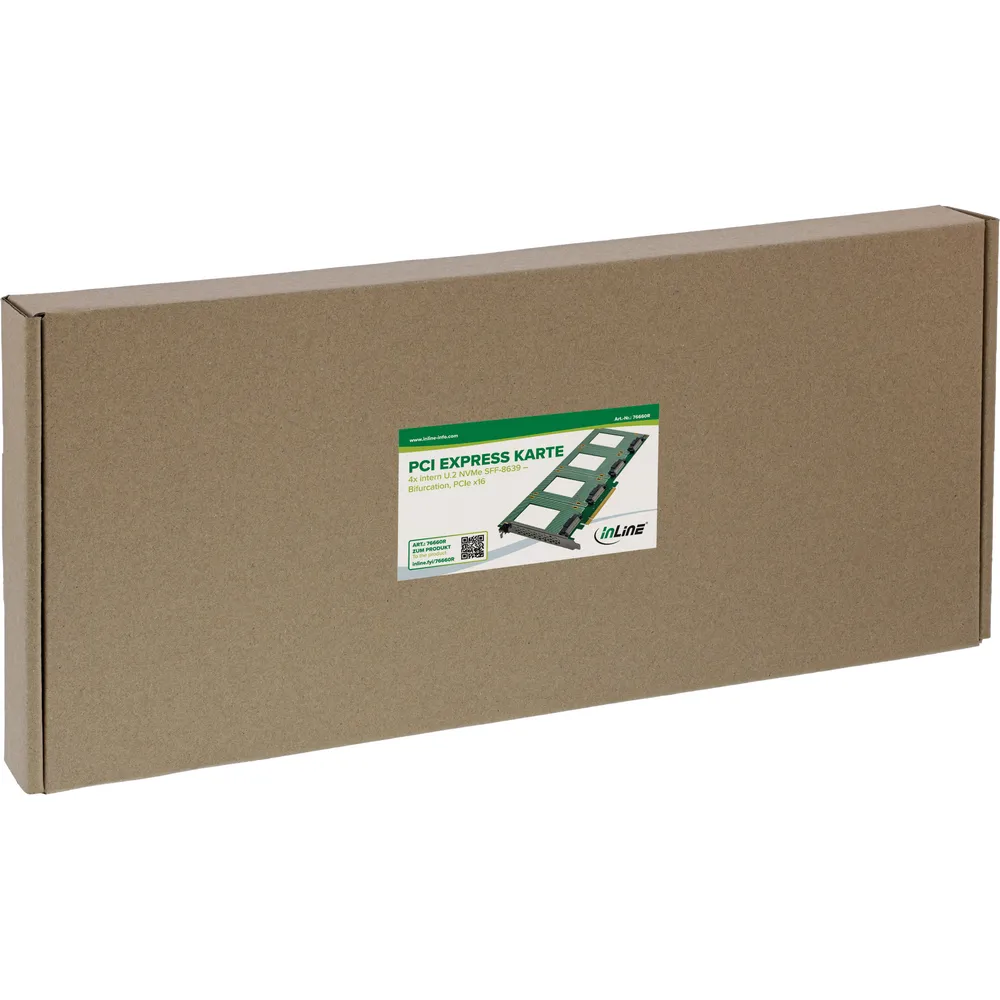 Netzwerkkarte InLine 76660R PCIe 3.0 U.2 128 Gb/s 4 Ports NVMe