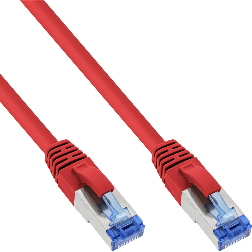 Netzwerkkabel INLINE 76814R 1,5 m Cat6a S/FTP RJ-45 Rot Goldkontakte
