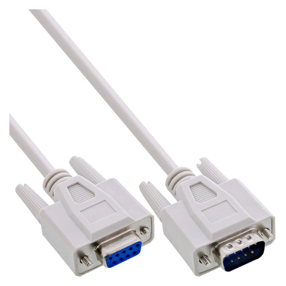 InLine 40er Bulk-Pack Serielle Verlängerung, 9pol Stecker / Buchse, vergossen, 1:1 belegt, 2m