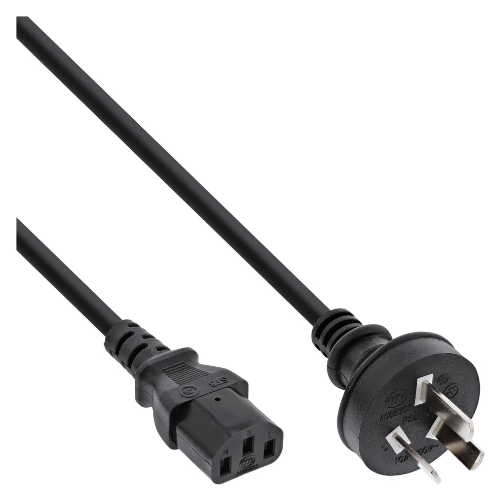 InLine 35er Bulk-Pack Netzkabel, Netzstecker China auf Kaltgerätestecker C13, 1,8m
