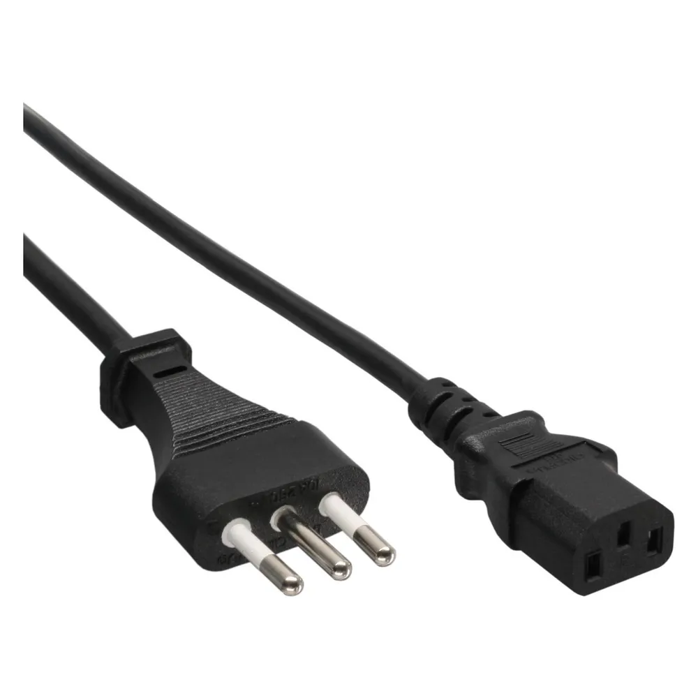 InLine 40er Bulk-Pack Netzkabel, Netzstecker Italien auf Kaltgerätestecker C13, 1,8m