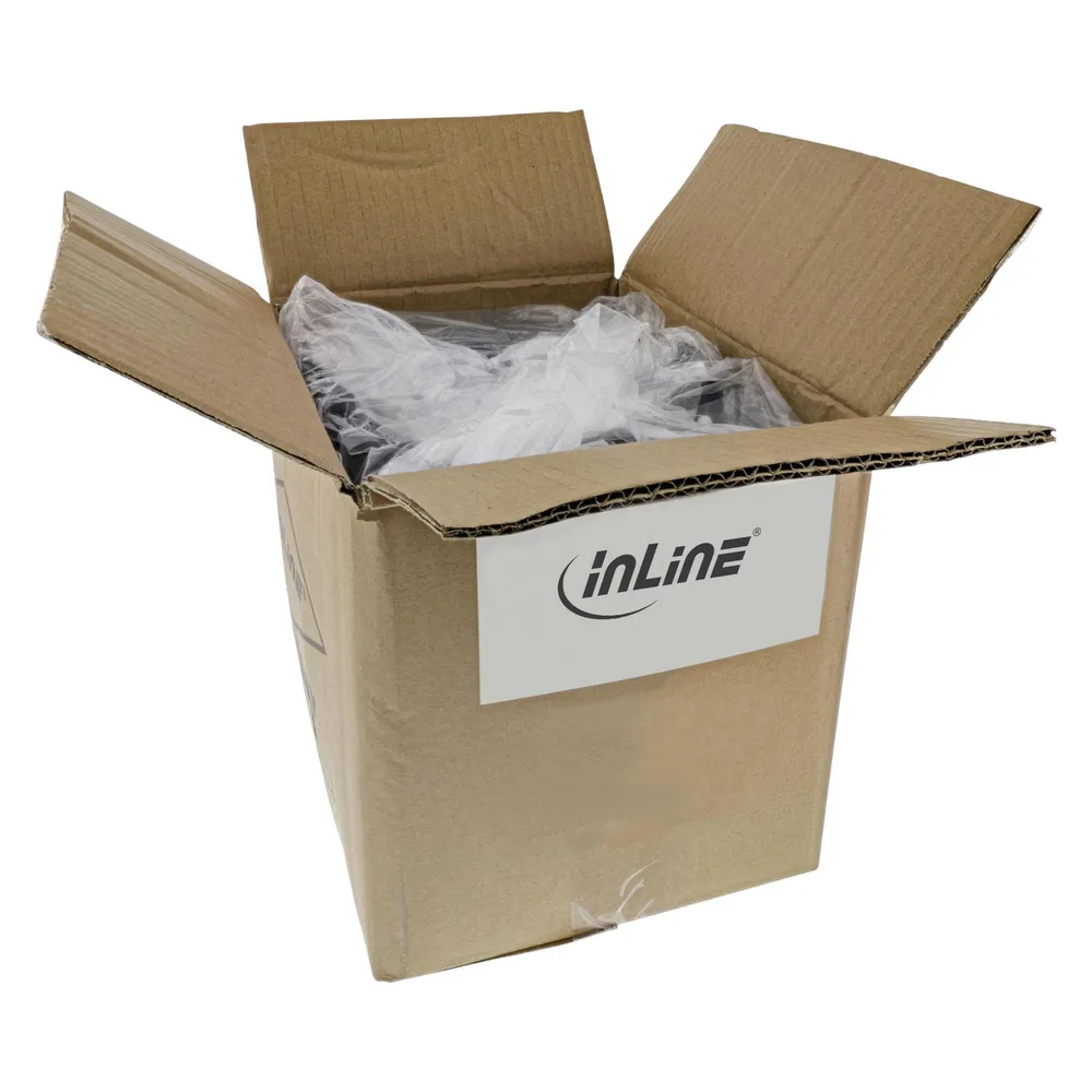 InLine 35er Bulk-Pack Netzkabel, Netzstecker Südafrika 5A Typ D auf Kaltgerätestecker C13, 1,8m