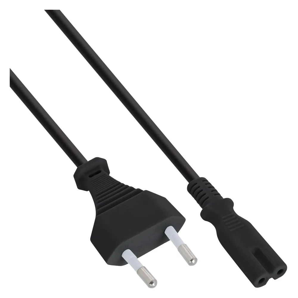 InLine 70er Bulk-Pack Netzkabel, Netzstecker auf Euro 8 C7 Stecker, 1,5m
