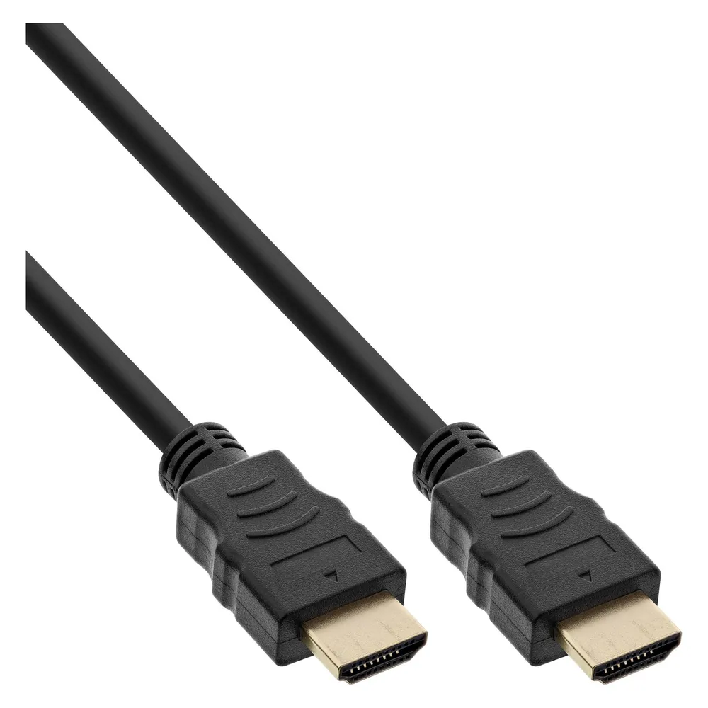 InLine 25er Bulk-Pack HDMI Kabel, HDMI-High Speed mit Ethernet, Stecker / Stecker, schwarz / gold