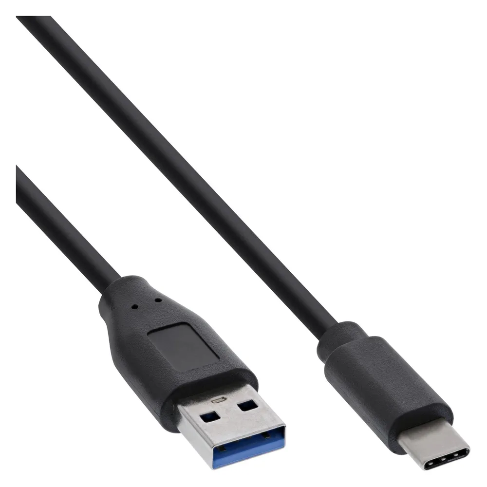 InLine Kabel USB USB-A - USB-C 1 m Schwarz (B-35711)