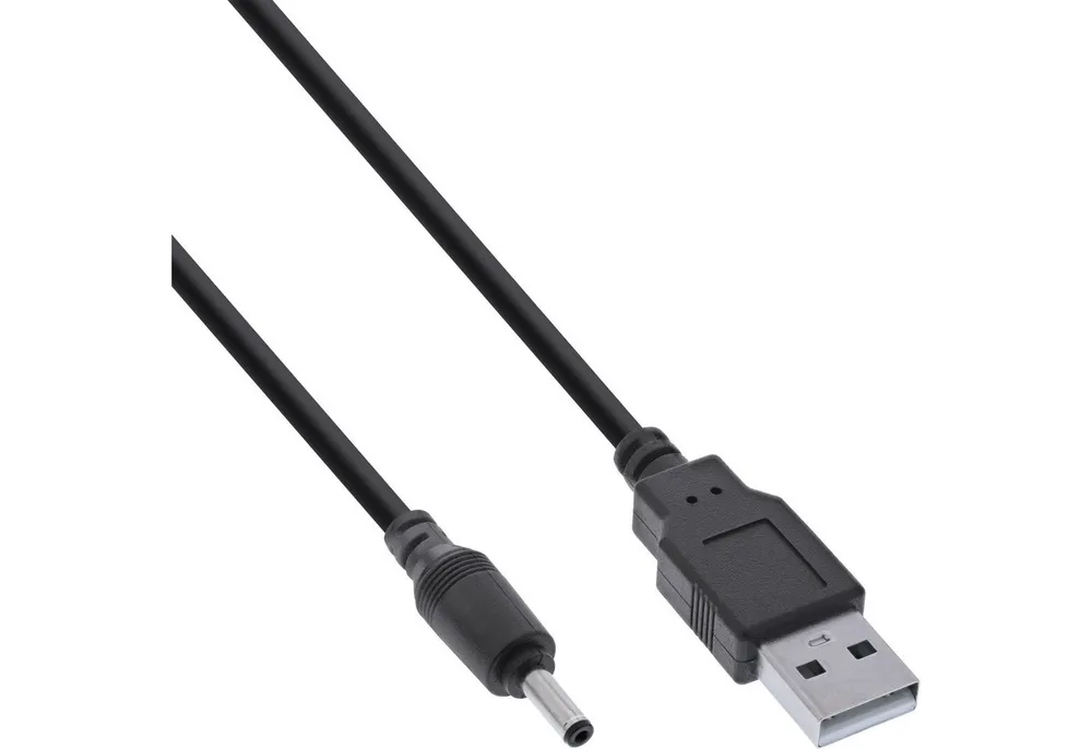 Inline InLine® USB DC Stromadapterkabel, USB A Stecker zu DC 3,5x1,35mm 1m Stromkabel