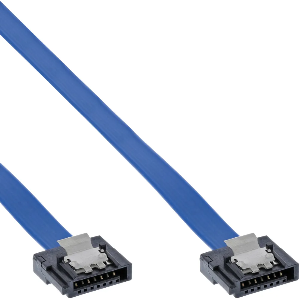 Kabel SATA III InLine S-27701K 15 cm Blau Stecker/Stecker