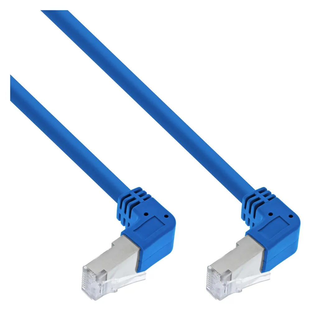 InLine Patchkabel 2-seitig unten gewinkelt, S/FTP (PiMf)