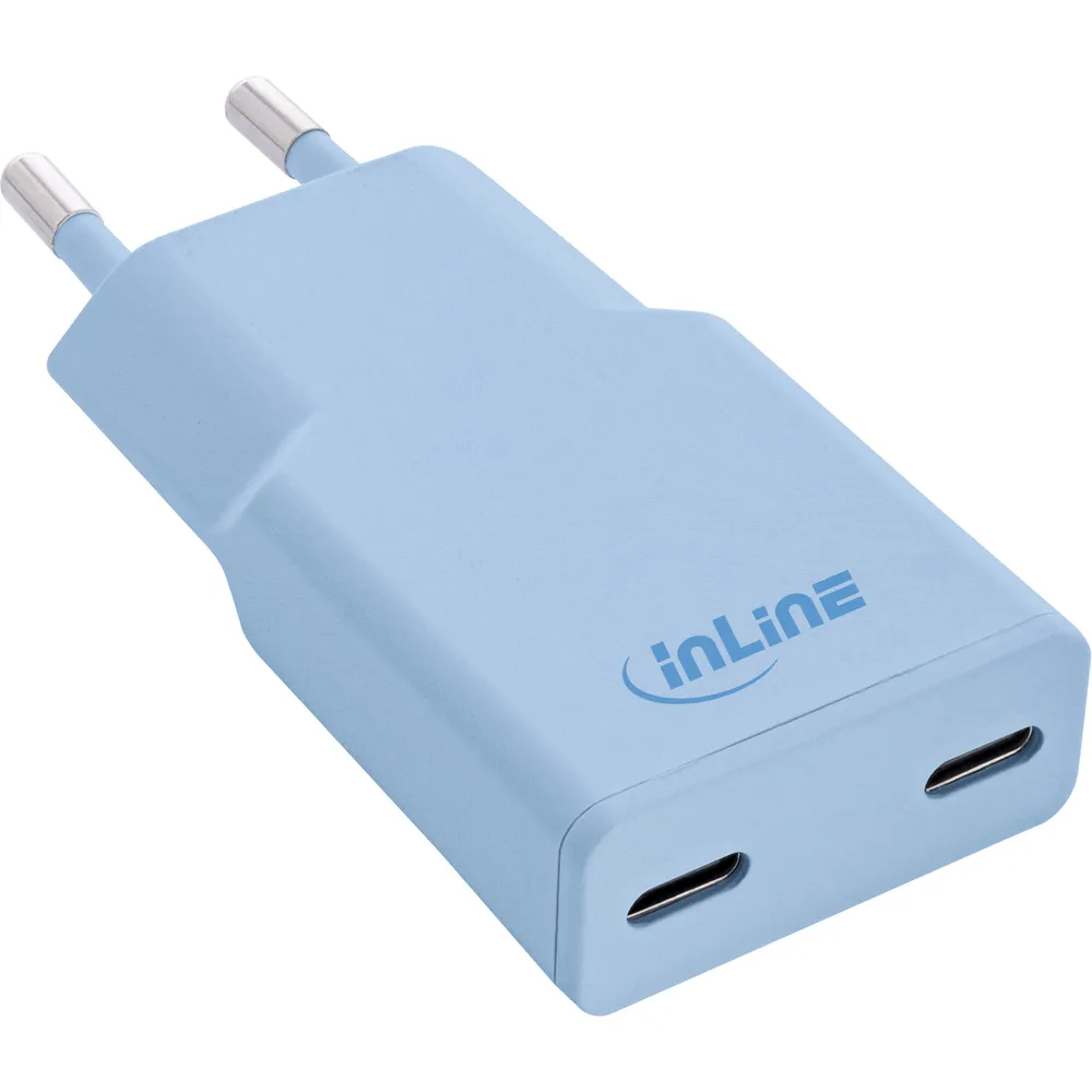 Schnelllader USB-C InLine 30W GaN 2 Ports Power Delivery