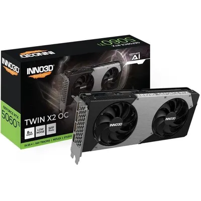 Inno3D GeForce RTX 5060 Ti TWIN X2 OC Grafikkarte 8GB GDDR7 Reflex DLSS4 RTX AI Raytracing