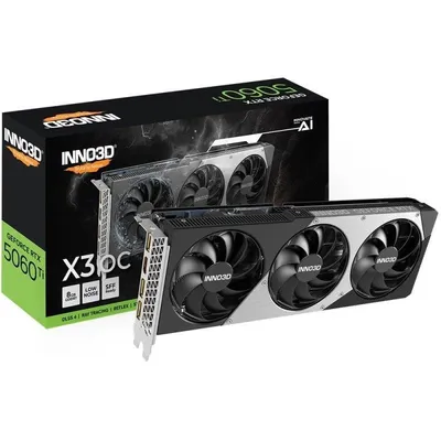 Grafikkarte Inno3D GeForce RTX 5060 Ti X3 OC 8GB GDDR7 Reflex 2 RTX AI DLSS4