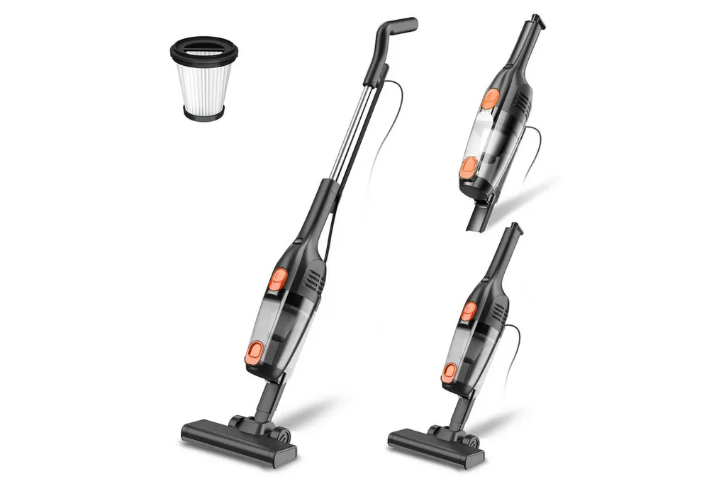 INSE Hand-und Stielstaubsauger INSE, 600 W, beutellos, 20Kpa Saugkraft, 600W Motor, 1,66kg leicht, Verstellbar&Selbststehend