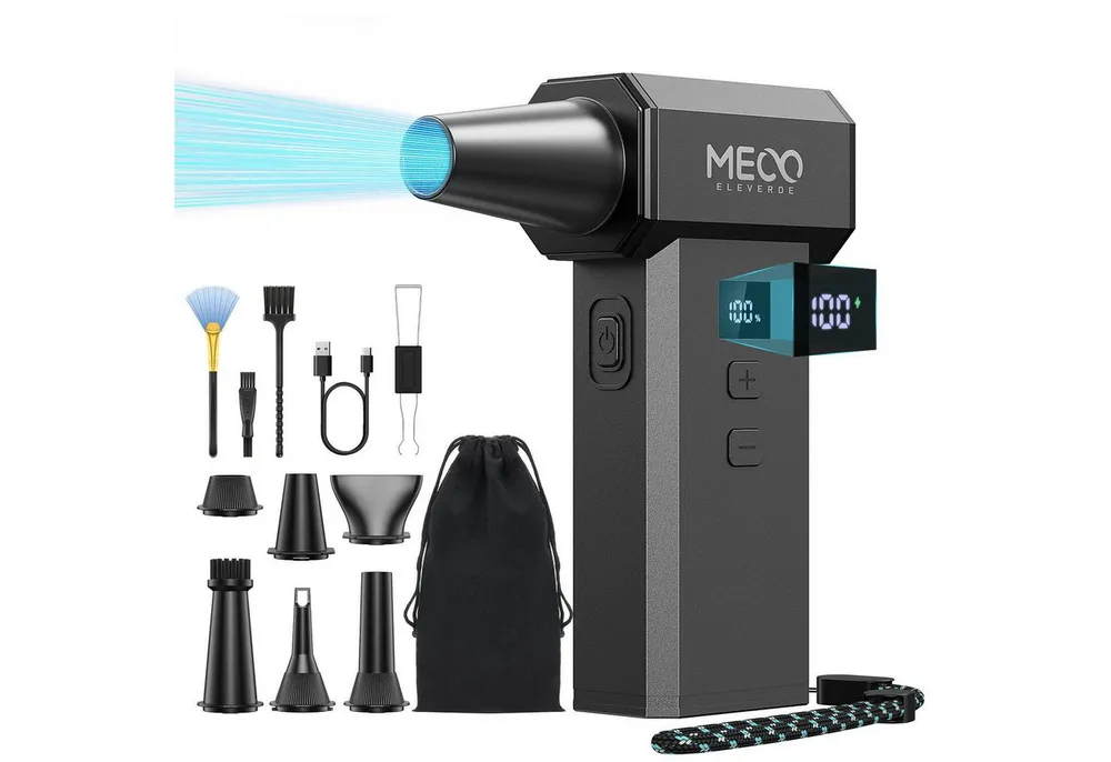 Insma Akku-Handstaubsauger 200W Elektrischer Luftstaubbläser 220000 U/Min Turbo-Lüfter, Staubgebläse Air Duster tragbar mit 4000mAh Akku, LED Display