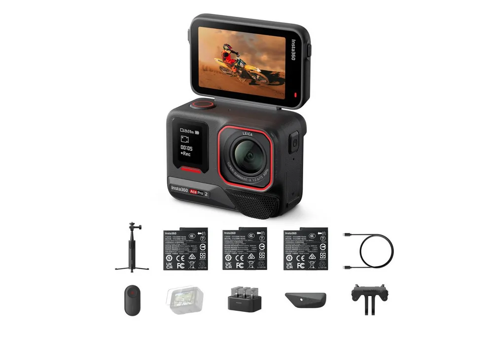 Insta360 Insta360 Ace Pro 2 - 8K wasserdichte Actionkamera Action Cam (8K, WLAN (Wi-Fi), Bluetooth)