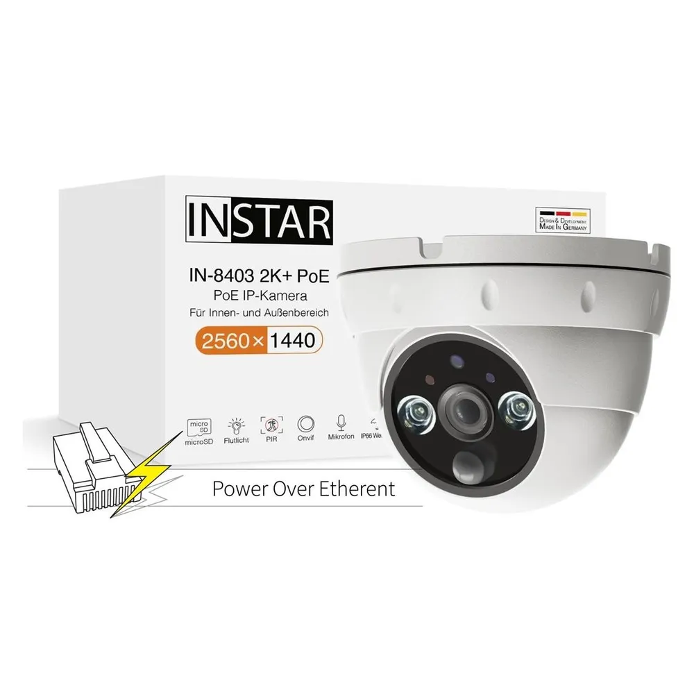 Instar IN-8403 2K+ POE ws 14082 LAN IP Überwachungskamera 2560 x 1440 Pixel