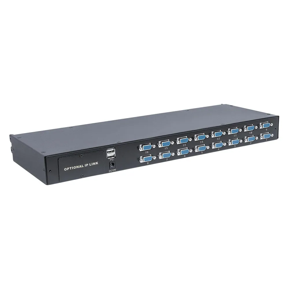 Intellinet Modularer 16-Port KVM-Switch mit VGA Schnittstelle zur Verwendung mit Rackmount LCD Ko...