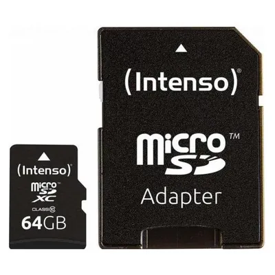 MicroSD-Karte Intenso 64GB Klasse 10 Robust mit SD-Adapter