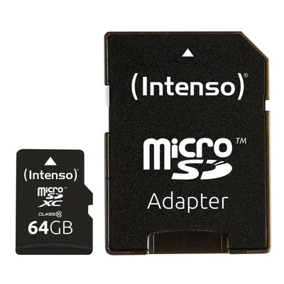 MicroSD-Karte Intenso 64GB Klasse 10 Robust mit SD-Adapter