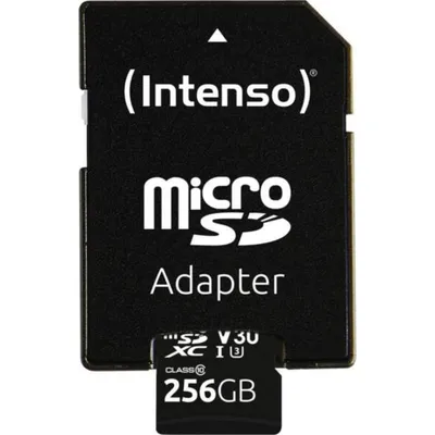 Speicherkarte Intenso 3433492 256GB microSDXC UHS-I U3 V30 mit Adapter