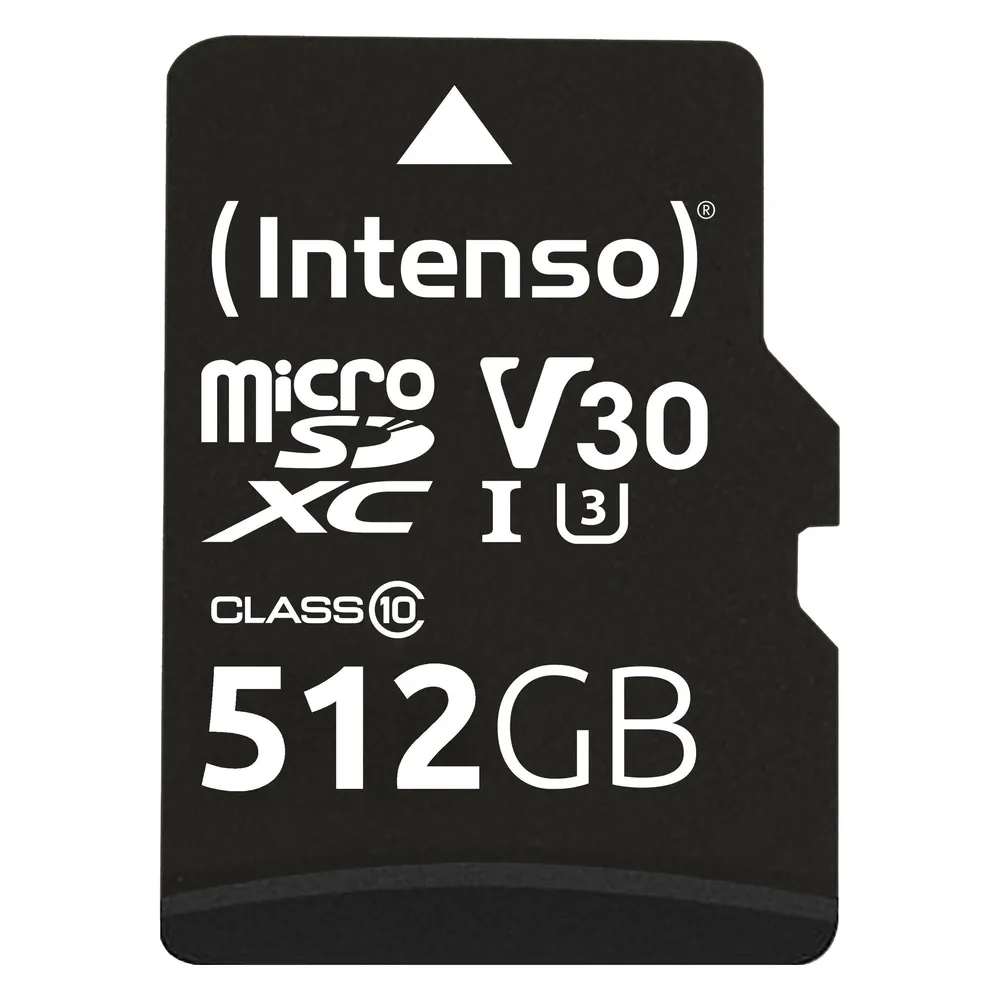 Speicherkarte Intenso 3433493 microSDXC 512GB UHS-I U3 V30 mit SD-Adapter
