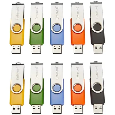 USB Stick Intenso Basic Line 4 GB USB 2.0 Swivel Farben-Mix