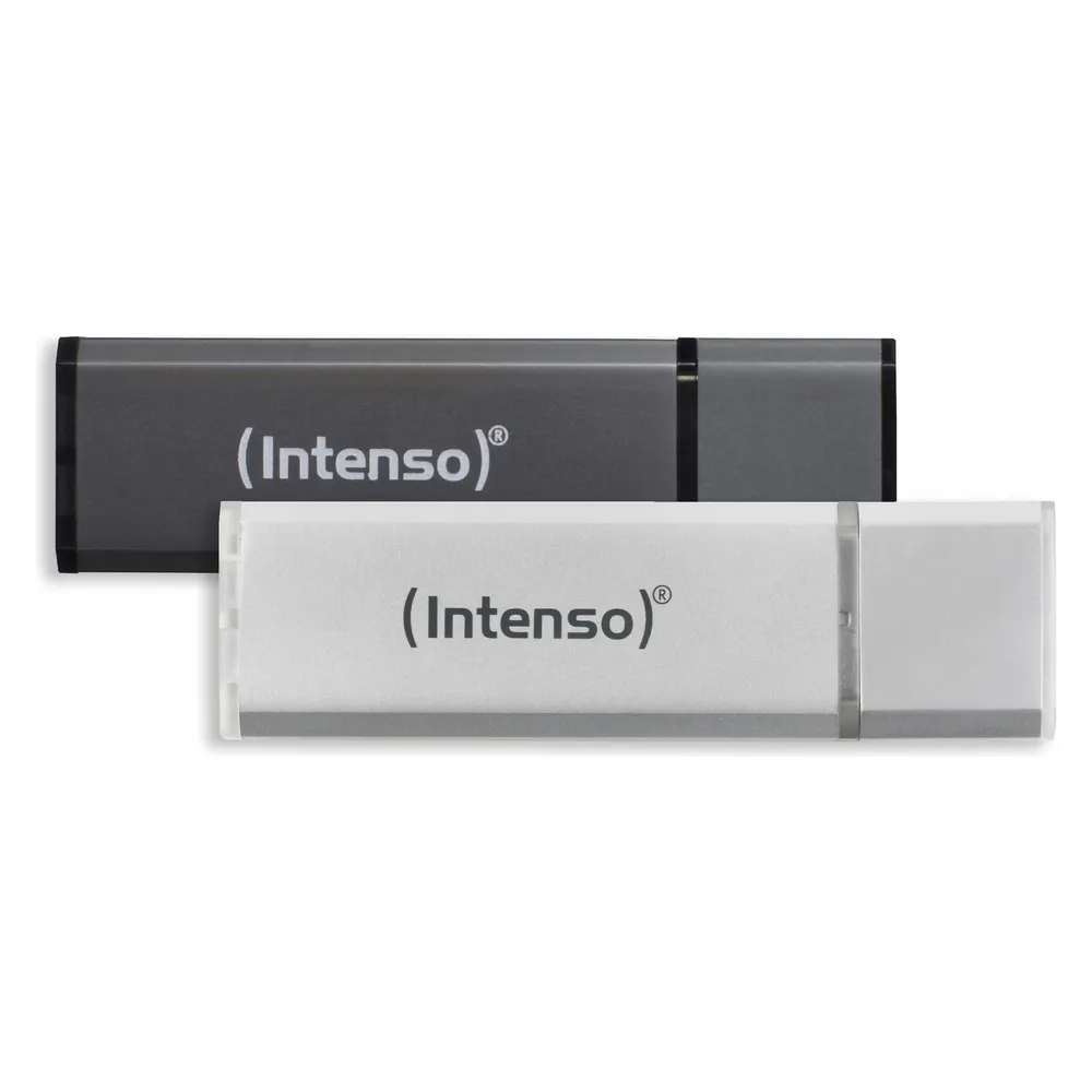 Intenso AluLine USB Drive 32GB Doppelpack 2x32GB - 32 GB USB-Stick USB Typ-A 2.0 Anthrazit
