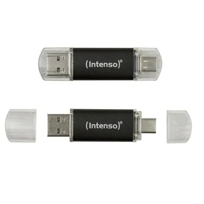 USB-Stick Intenso Twist Line 128GB USB 3.2 Gen 1 Type-A Type-C Anthrazit