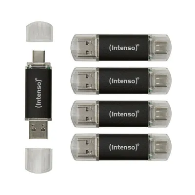 USB-Stick Intenso Twist Line 32 GB USB-A und USB-C 70 MB/s Anthrazit