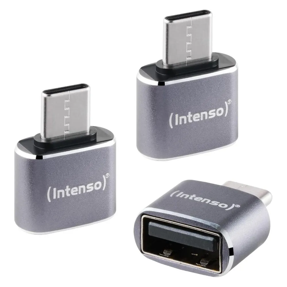 Adapter USB Intenso A480C USB-A auf USB-C 3x Aluminium Anthrazit