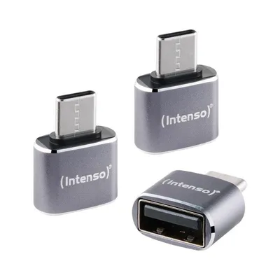 Adapter USB Intenso A480C USB-A auf USB-C 3x Aluminium Anthrazit