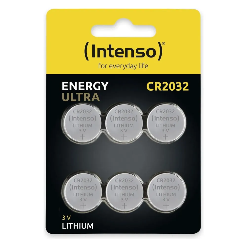 INTENSO Lithium-Knopfzelle CR2032, 6 Stück