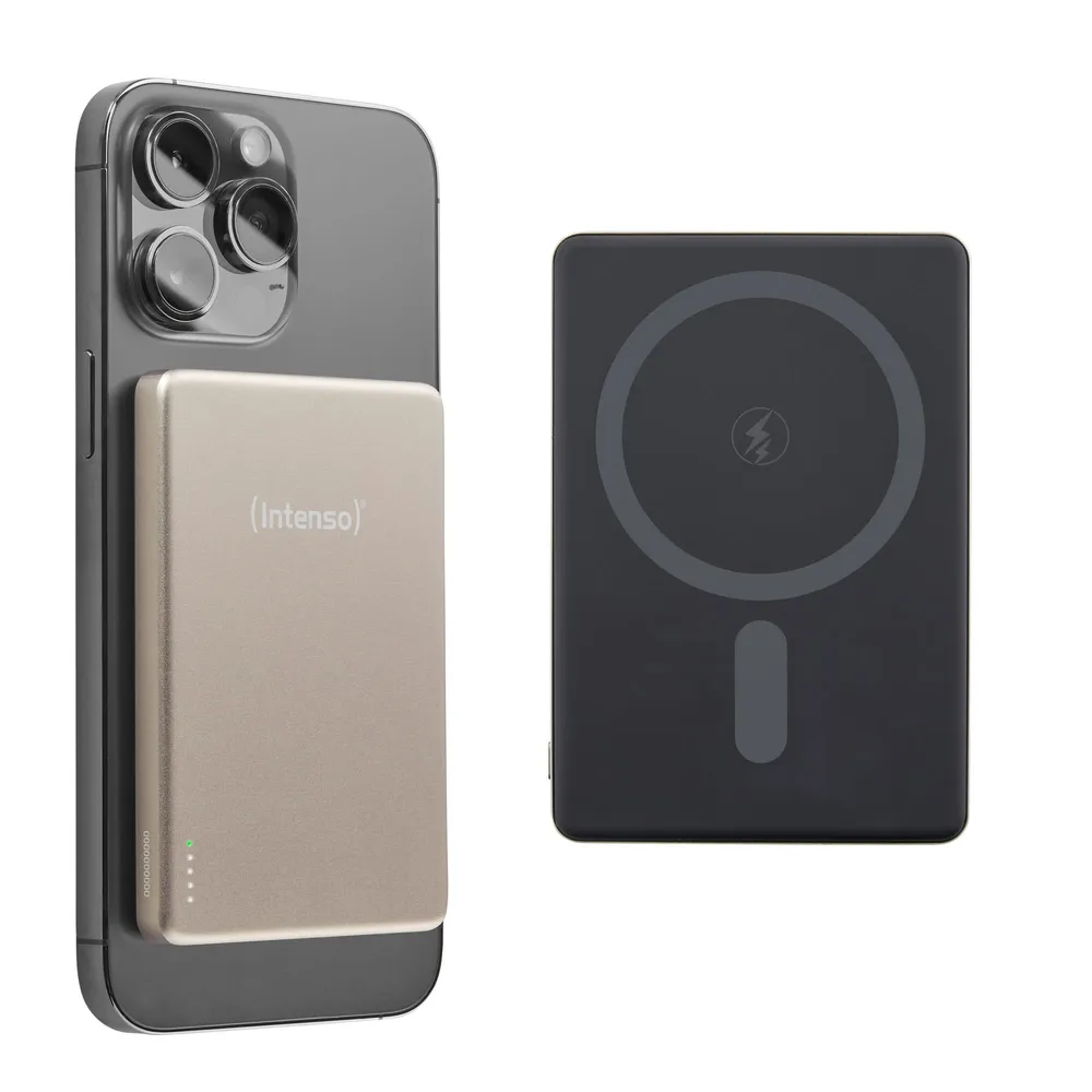 Intenso Magnetic Wireless Powerbank MW5000, 5000 mAh, Champagner